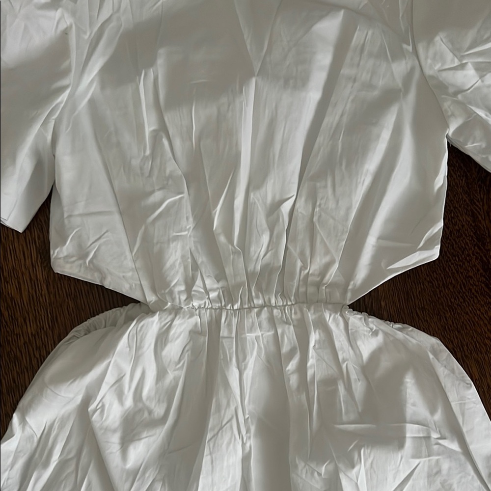 Charming White Puff Sleeve Dress by WAYF - Picture 4 of 11